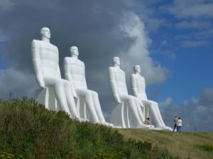 This photo of futuristic figures - we don't know what or where they are, but they have a "Ayn Rand" quality about them - was taken by an unknown photographer.